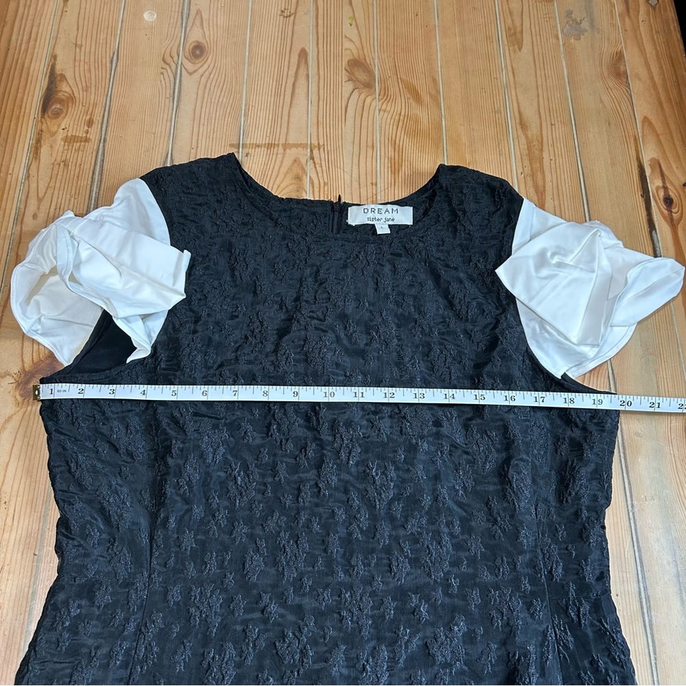 NWOT Sister Jane Paddock Black and White Bow Sleeve Mini Dress - Picture 8 of 10